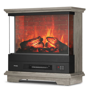 [Discontinued] Firelake FL27-GW Electric Fireplace Heater With Mantel