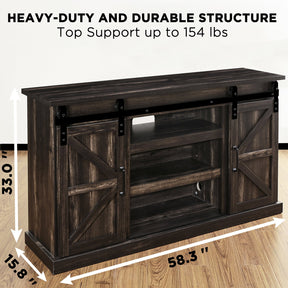 [Discontinued] Fireside FS58 TV Stand - Espresso (TV Stand Only)