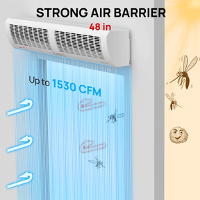 Air Curtain for Doors with Magnetic Door Switch