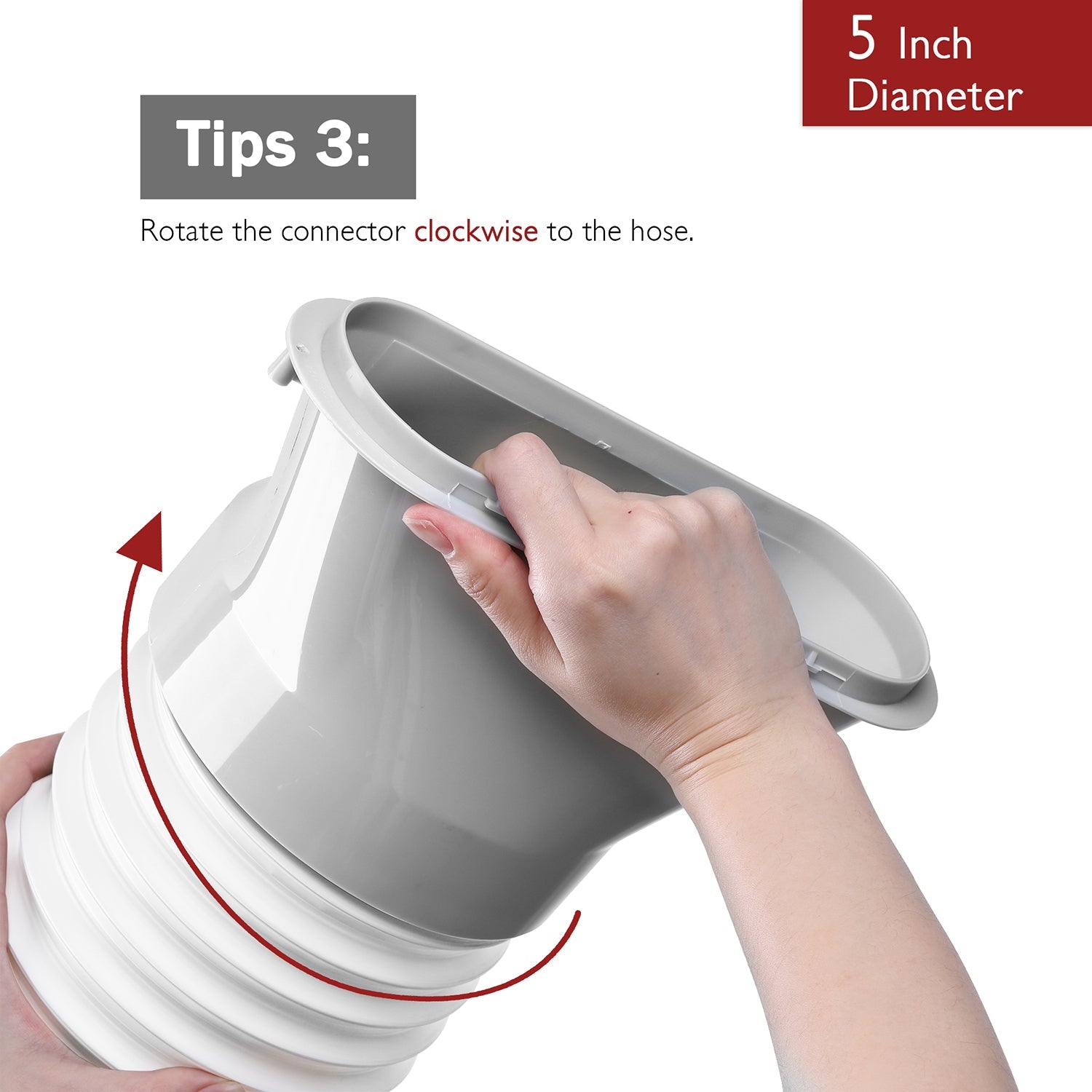 Exhaust Hose for Portable AC - Clockwise