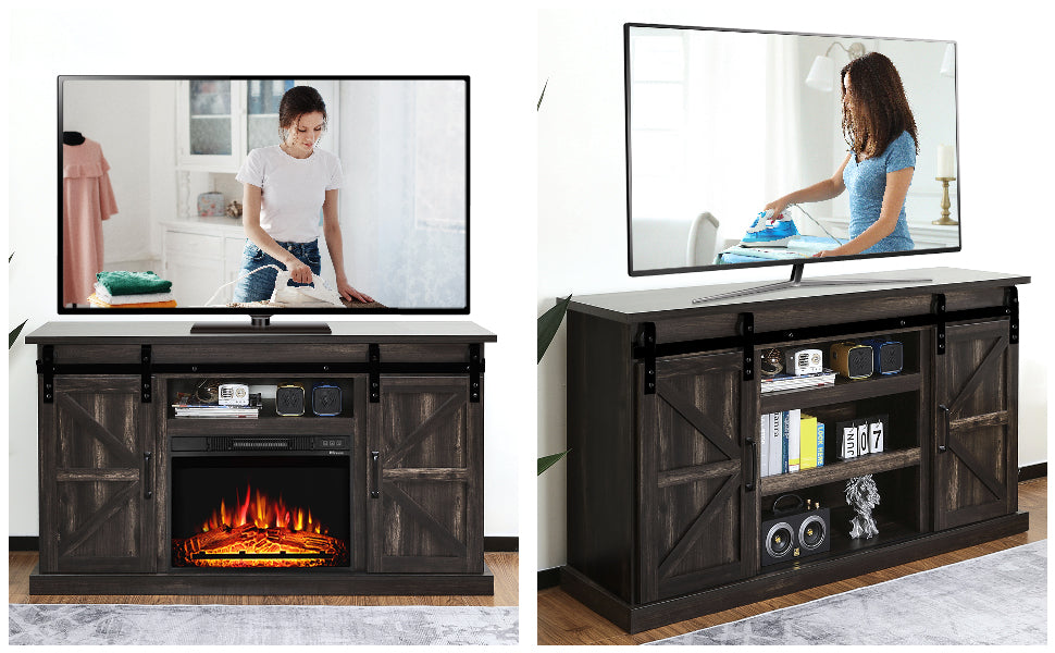 [Discontinued] Fireside FS58 TV Stand - Espresso (TV Stand Only)