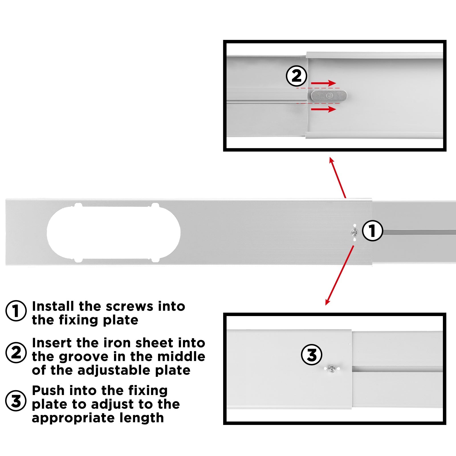 Portable AC Vent Kit for 5" Exhaust Hose