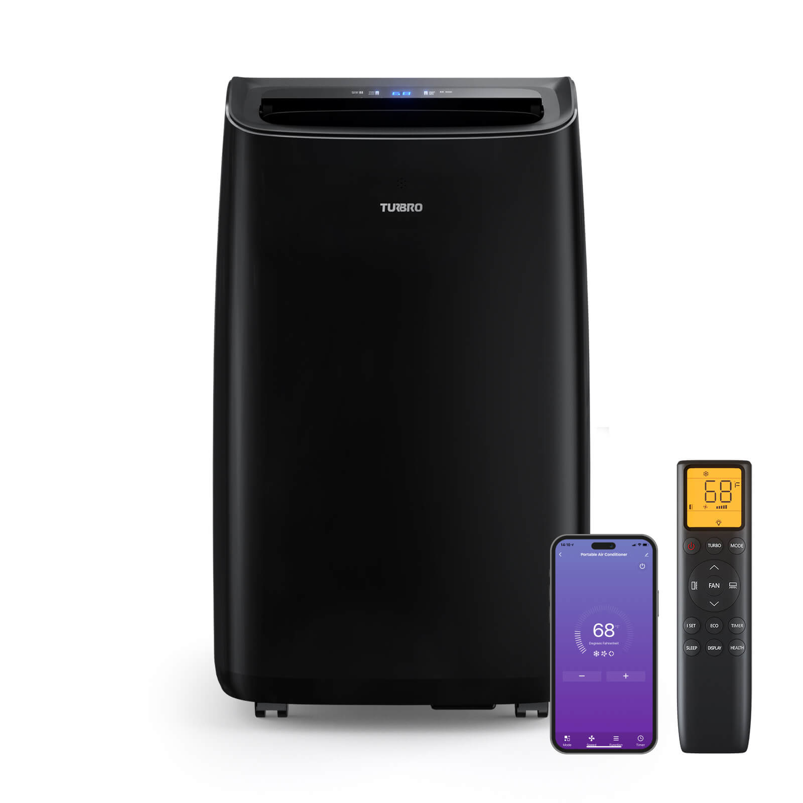 (Open Box) Greenland 14,000 BTU Smart WiFi Portable Air Conditioner - Black