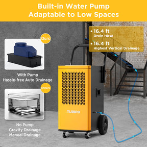 (Open Box) Greenland 165 Pints Commercial Dehumidifier with Pump