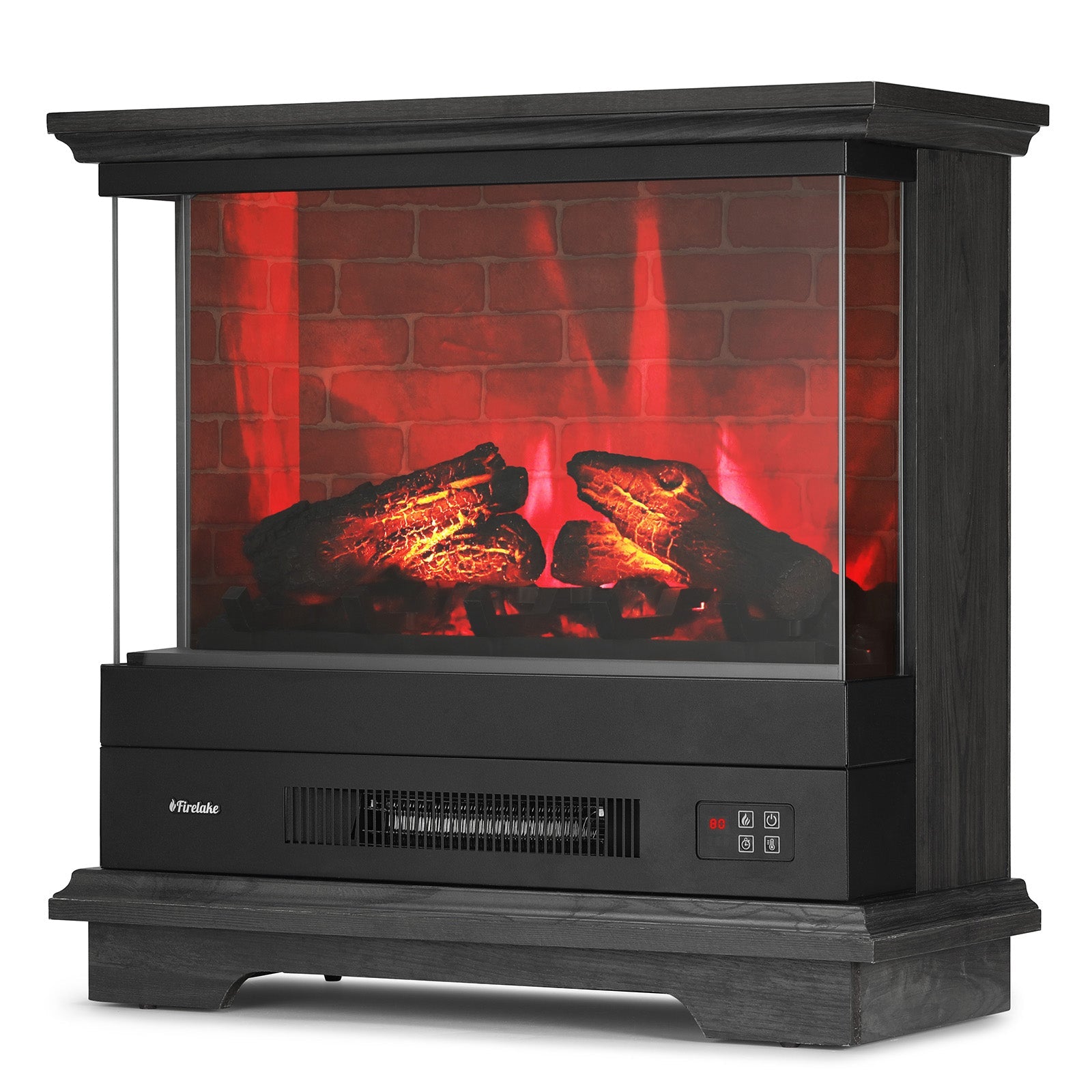 [Discontinued] Firelake FL27-BW Electric Fireplace Heater With Mantel