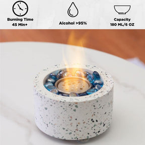 [Discontinued] Cement Tabletop Fire Pit - Terrazzo