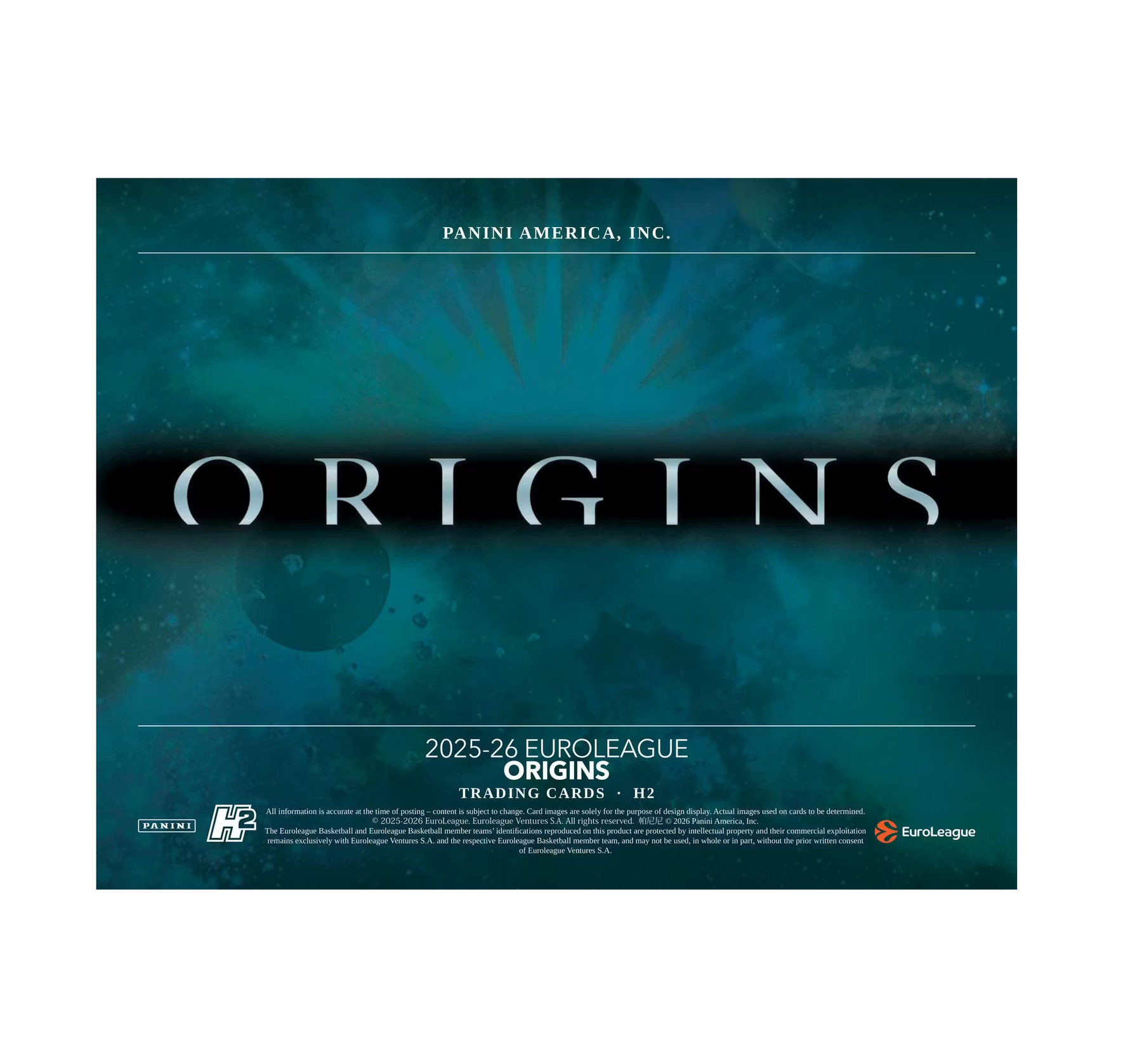2025-26 Panini Origins EuroLeague Basketball H2 Hobby Box