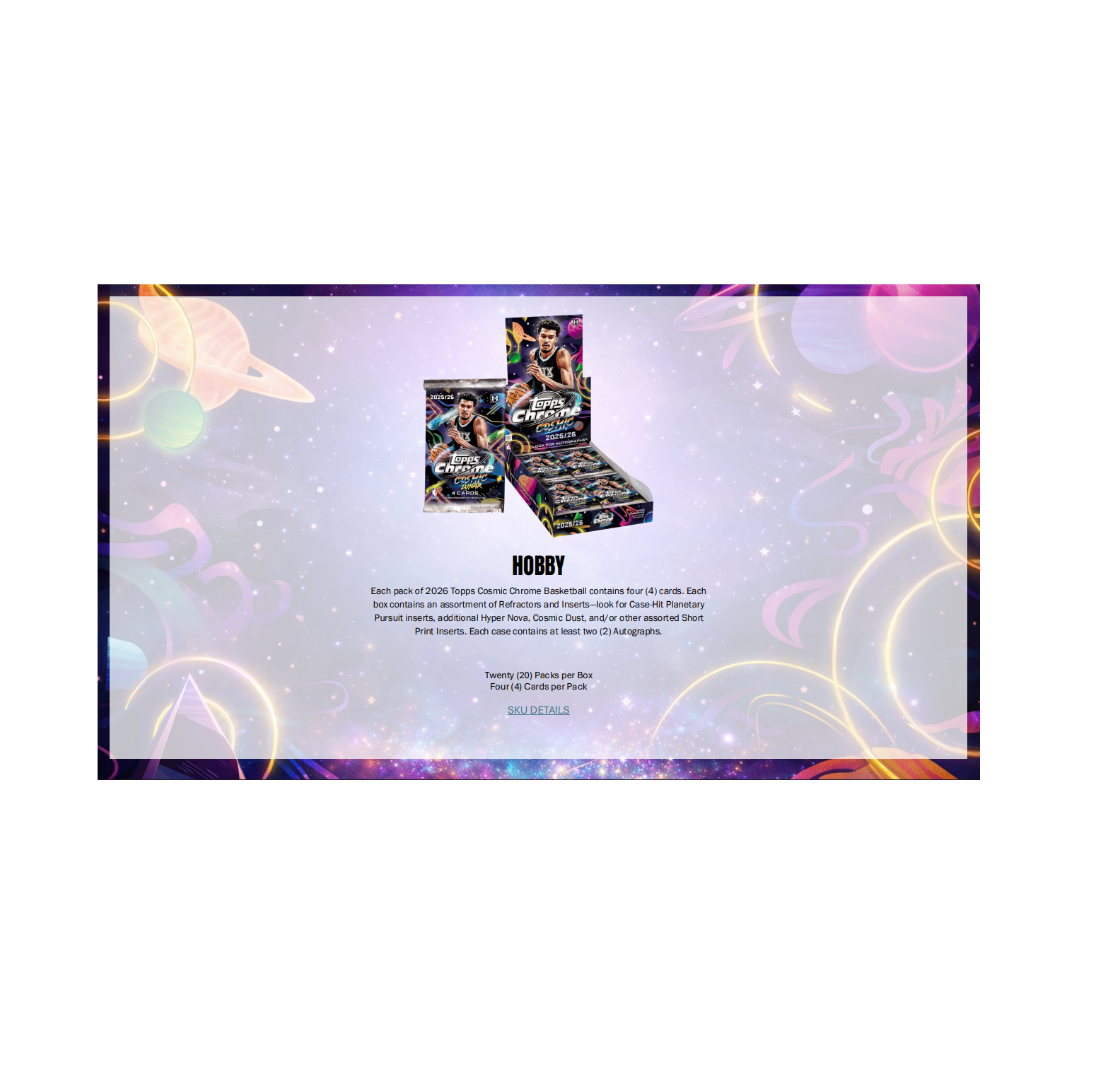 2025-26 Topps Cosmic Chrome Basketball Hobby Box
