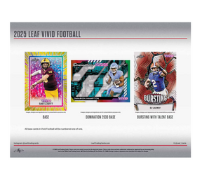 2025 Leaf Vivid Football Hobby Box