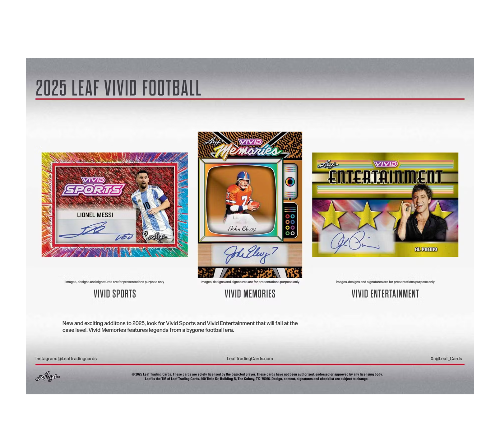 2025 Leaf Vivid Football Hobby Box
