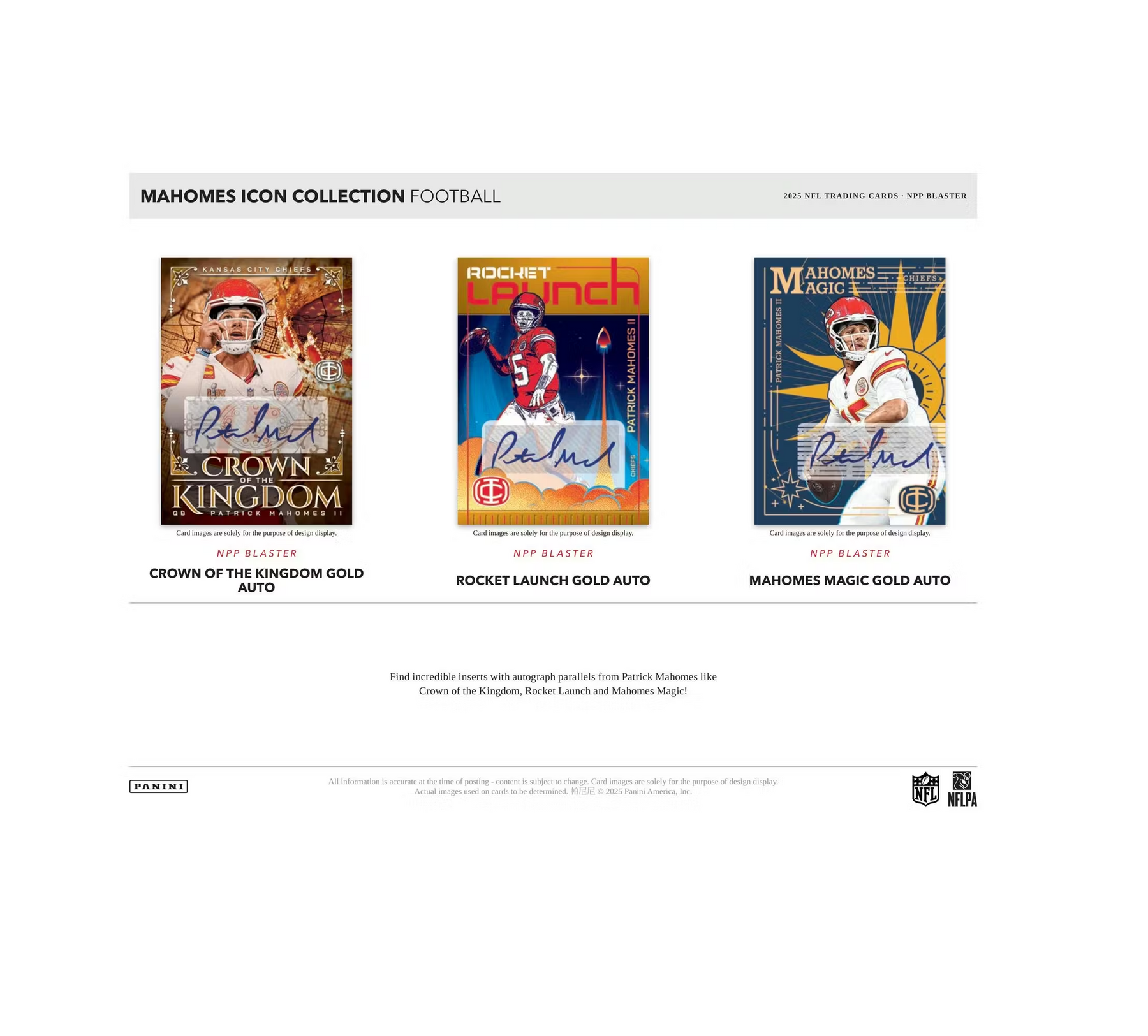 2025 Panini Authentically Mahomes Icon Collection Football Blaster Box