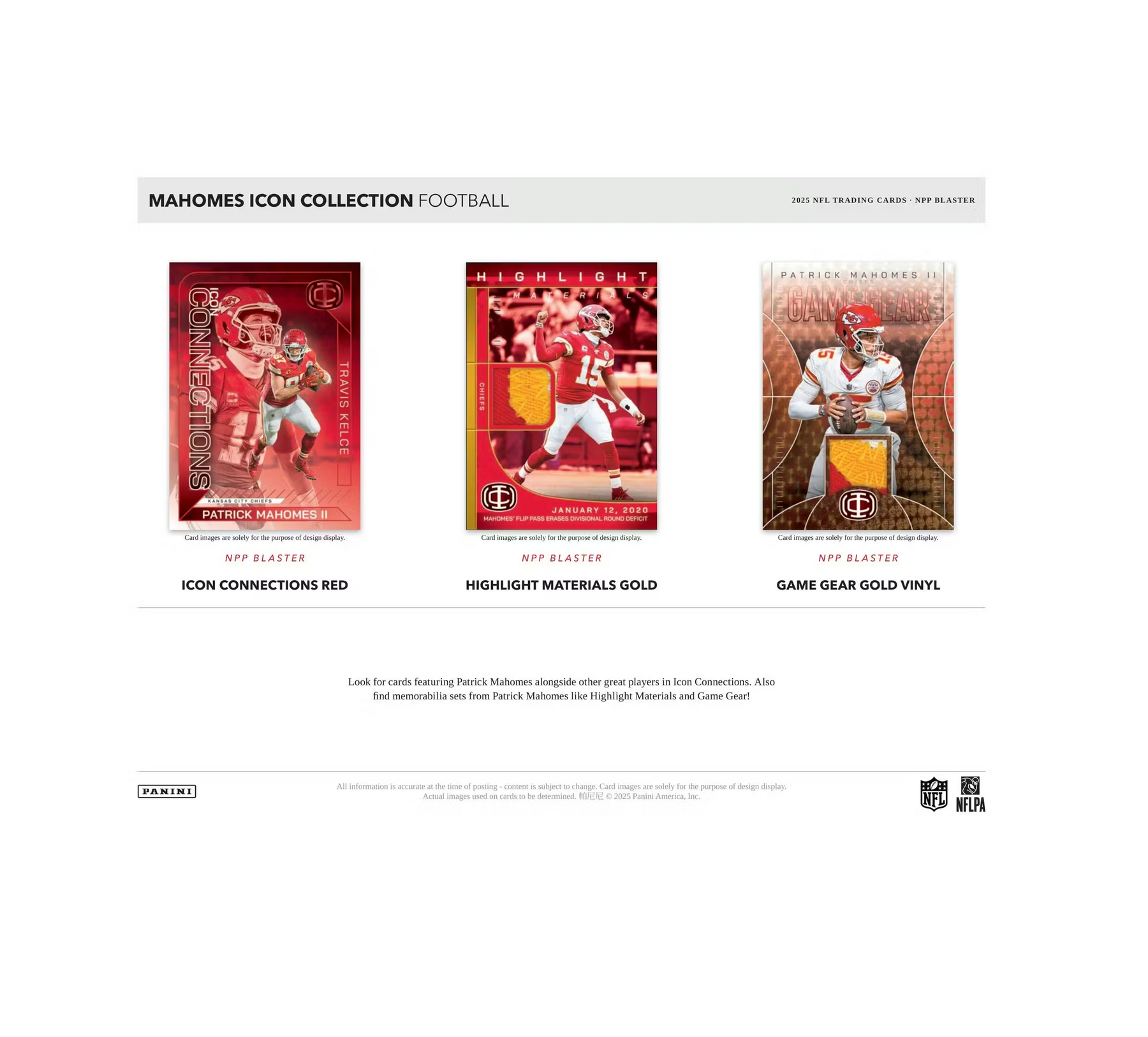 2025 Panini Authentically Mahomes Icon Collection Football Blaster Box