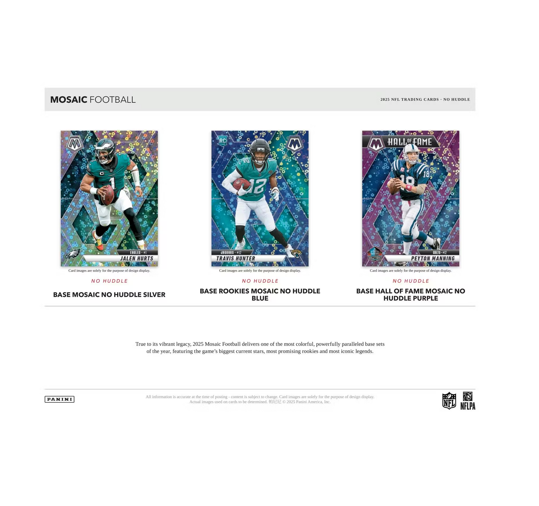 2025 Panini Mosaic Football No Huddle Box