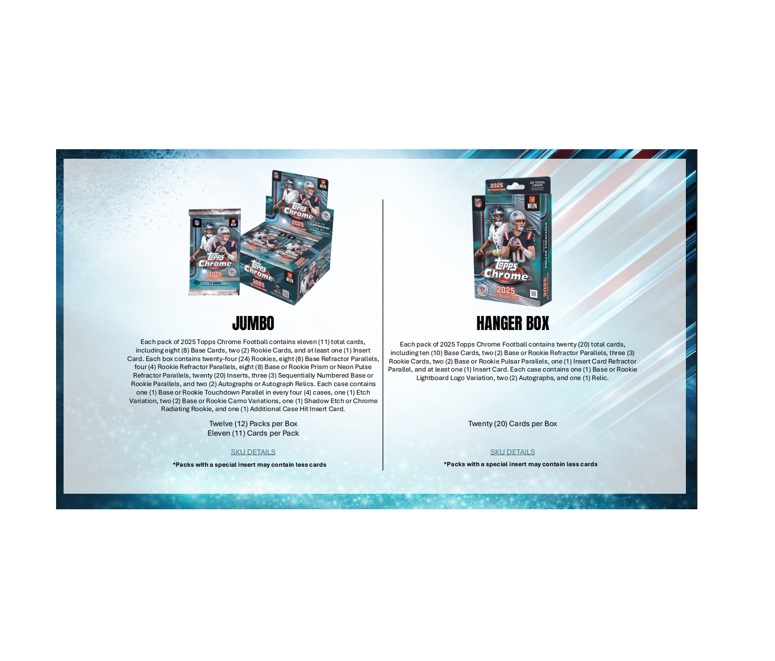 2025 Topps Chrome Football Hobby 12-Box Case