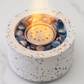 [Discontinued] Cement Tabletop Fire Pit - Terrazzo