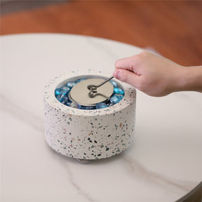 [Discontinued] Cement Tabletop Fire Pit - Terrazzo