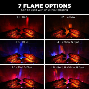 [Discontinued] Firelake FL27-BW Electric Fireplace Heater With Mantel