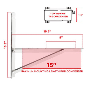 (Open Box) Wall Mounted Stainless Steel Bracket for Mini Spilt AC