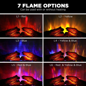 [Discontinued] Firelake FL27-GW Electric Fireplace Heater With Mantel