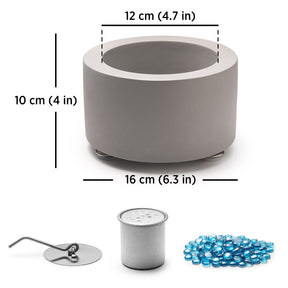 [Discontinued] Cement Tabletop Fire Pit - Dark Gray