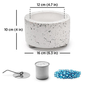 [Discontinued] Cement Tabletop Fire Pit - Terrazzo