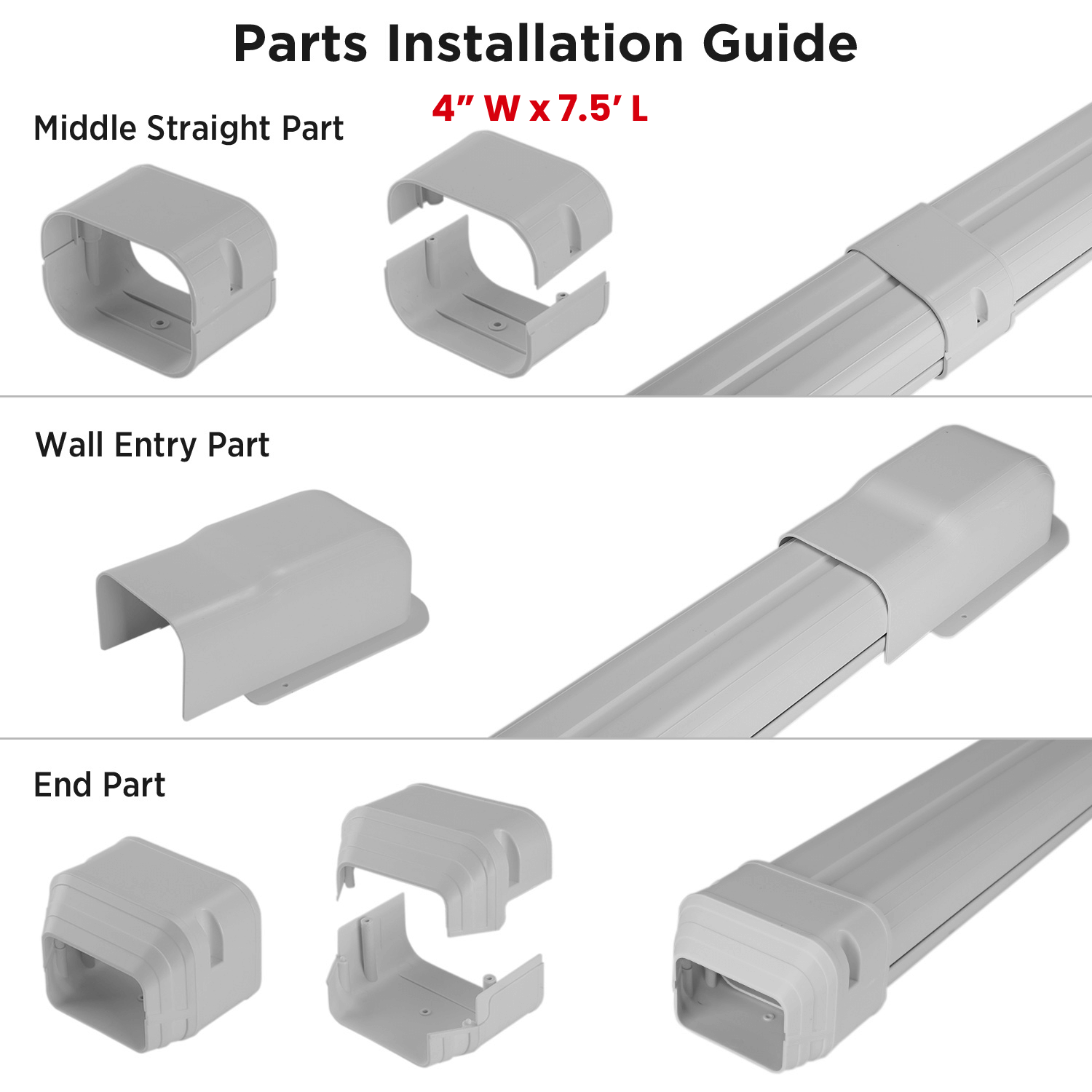 (Open Box) Decorative PVC Line Cover Kit