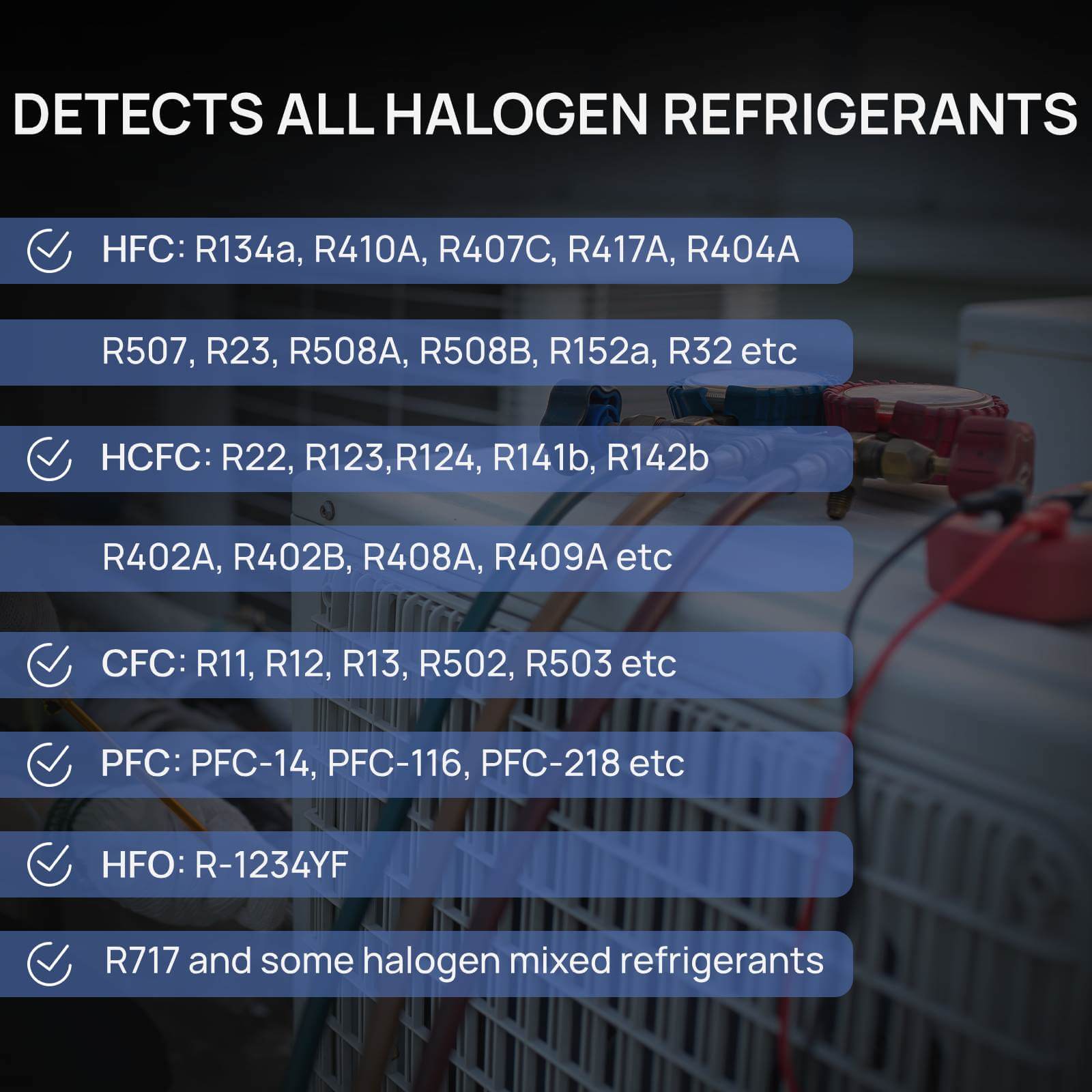 FLA-BDT20 Refrigerant Leak Detector with Alarms