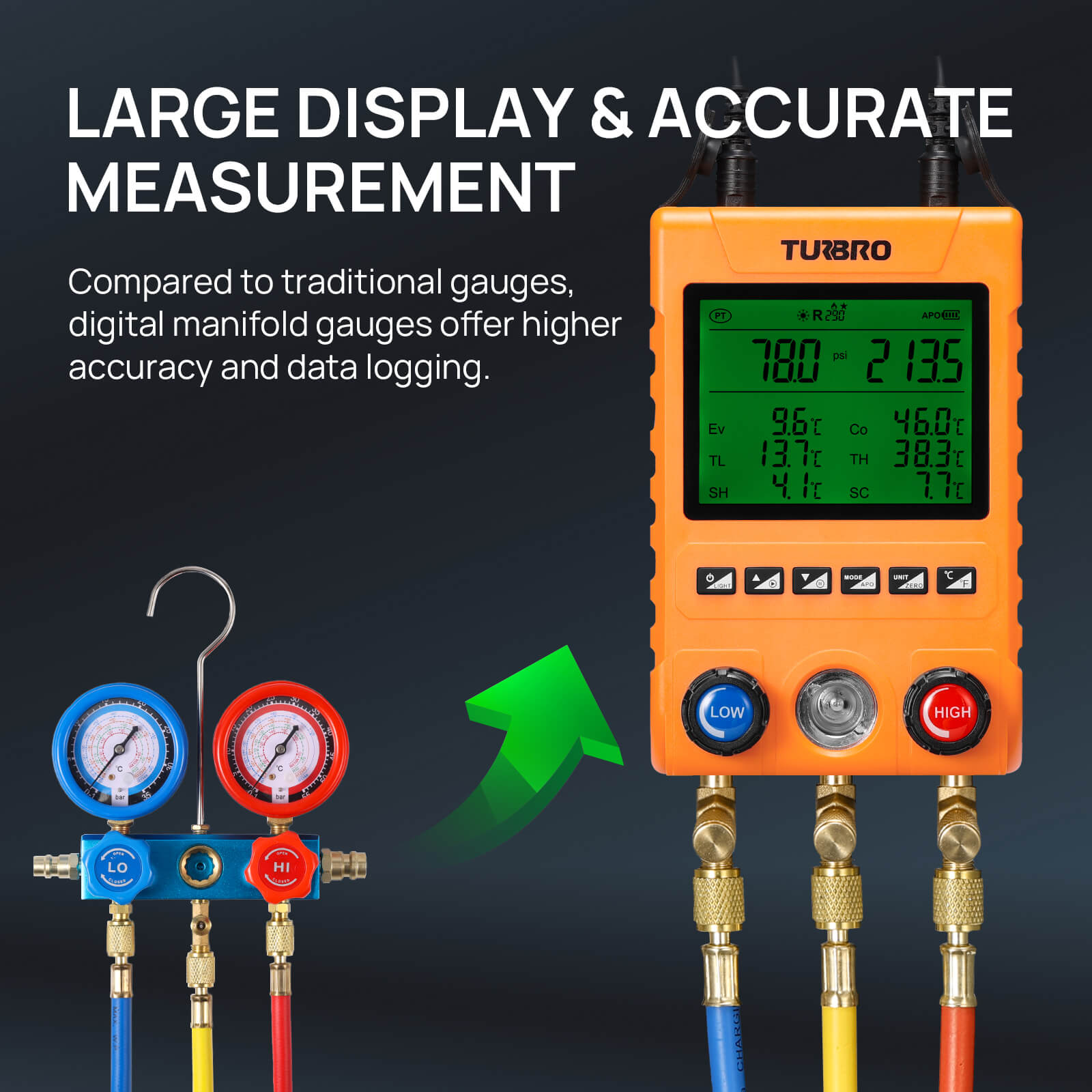 MG800-PRO Digital Manifold Gauge