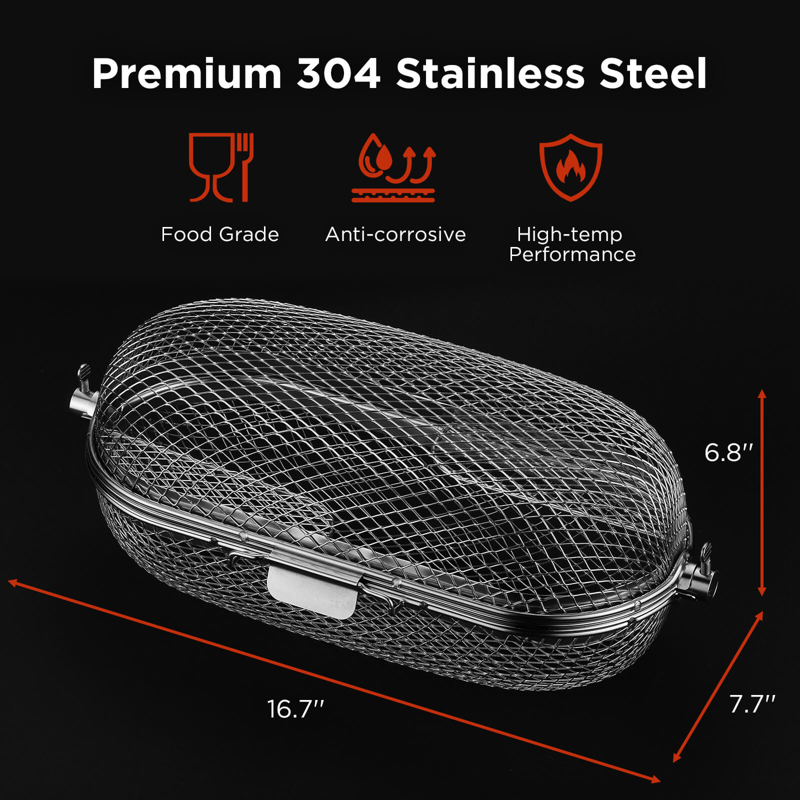 [Discontinued] Fireside RB01 Rotisserie Basket