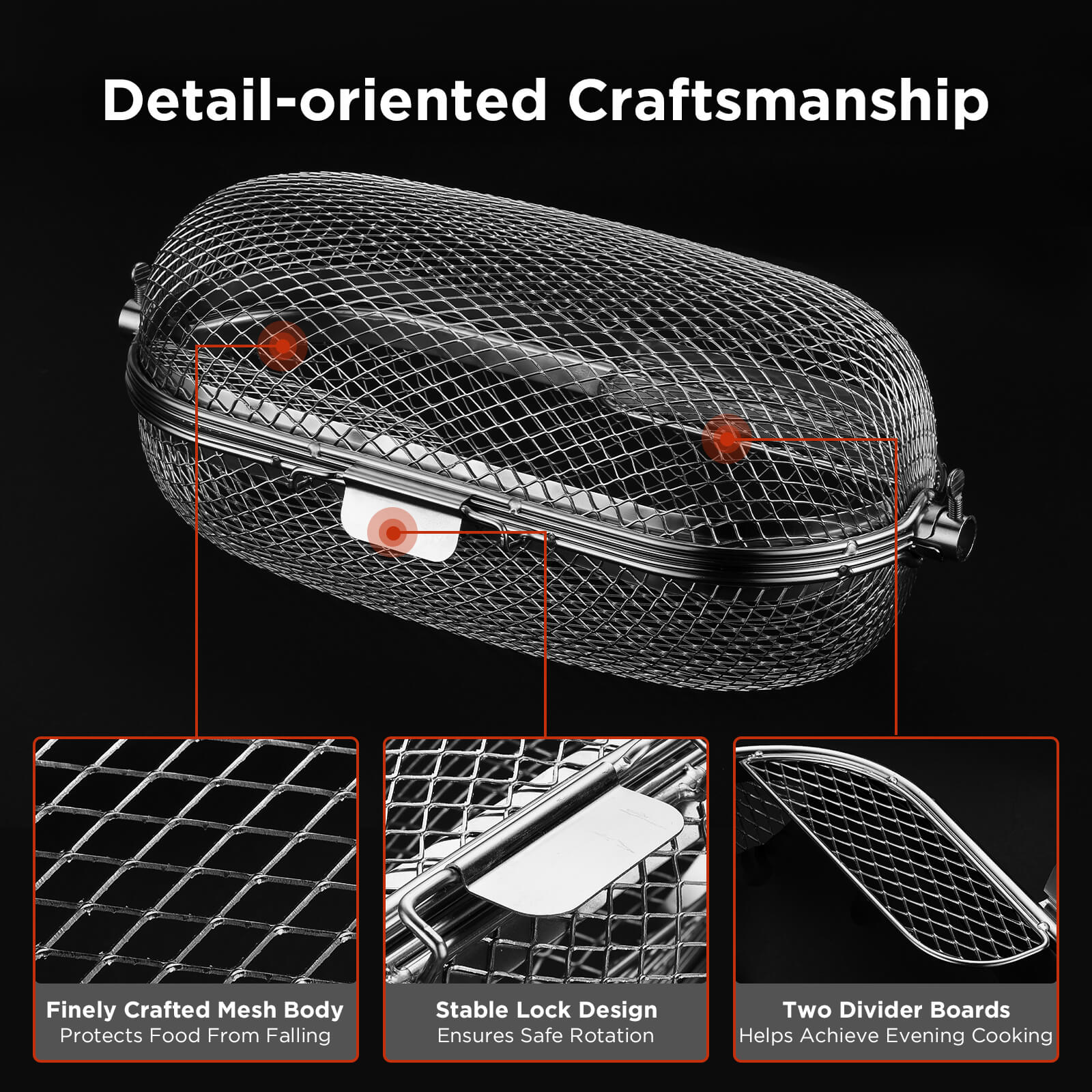 [Discontinued] Fireside RB01 Rotisserie Basket