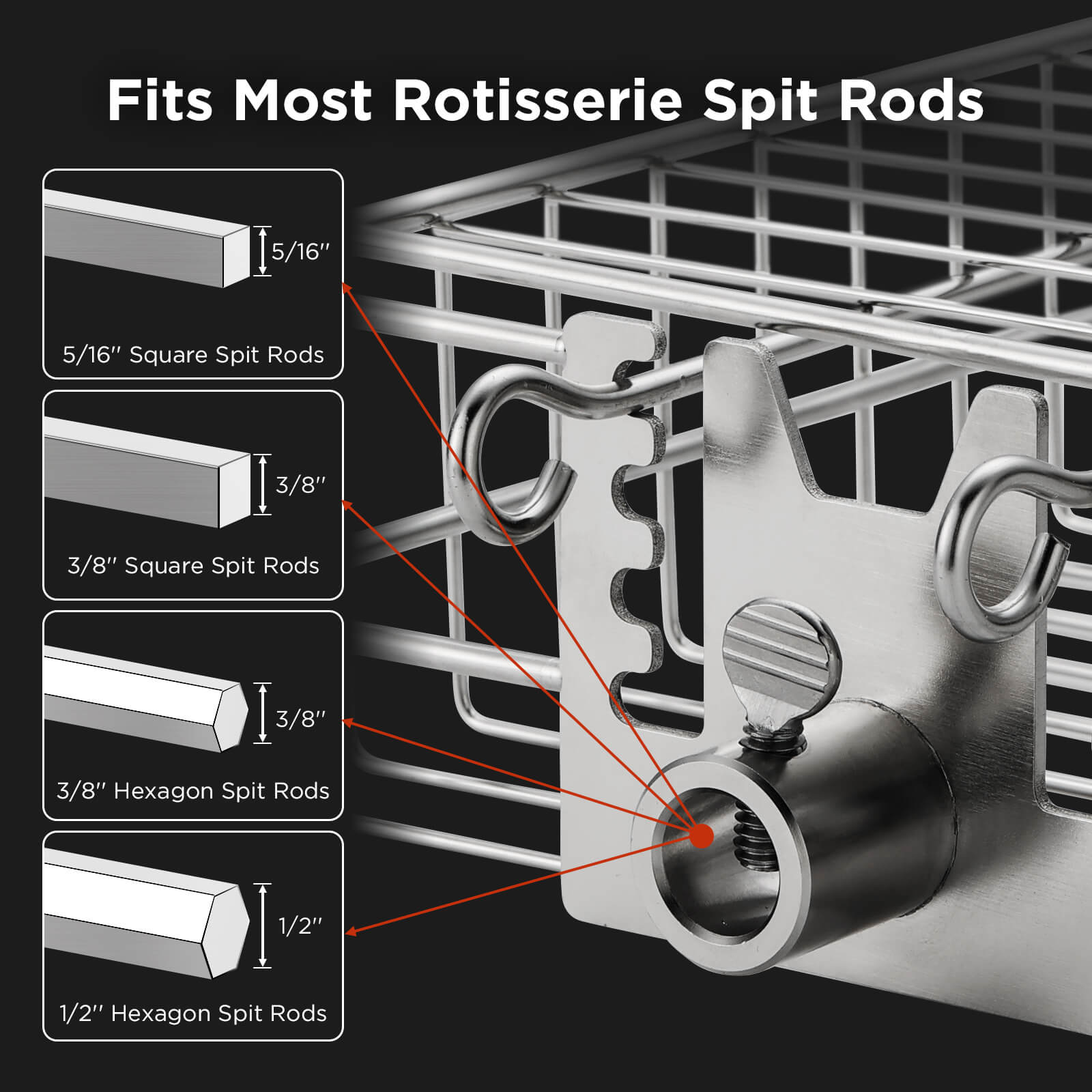 [Discontinued] Fireside RF01 Rotisserie Flat Basket