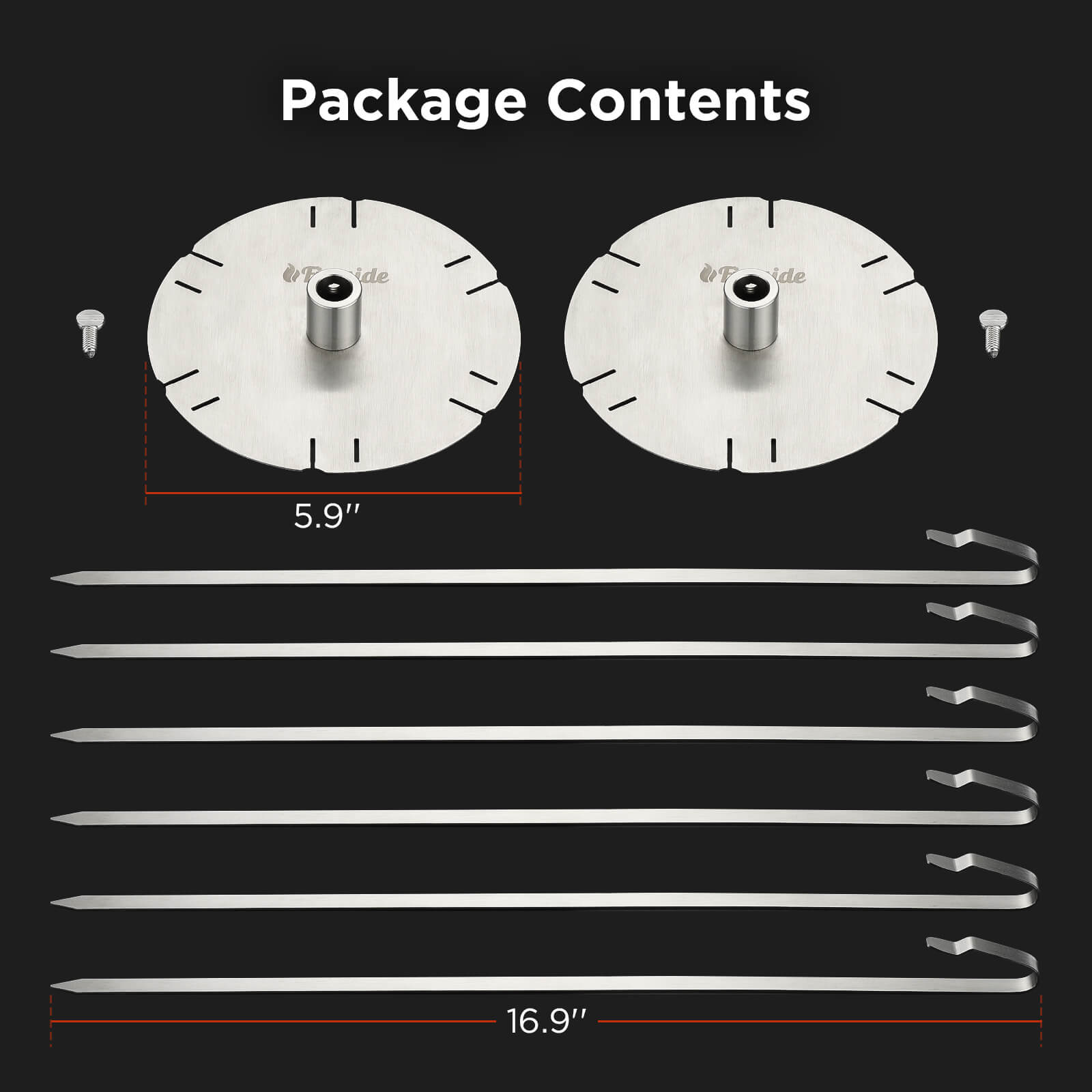 Fireside RS01 Rotisserie Skewer Set