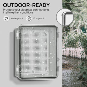 Outdoor Electrical Waterproof Junction Box, Transparent Cover
