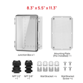 Outdoor Electrical Waterproof Junction Box, Transparent Cover