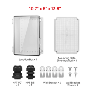 Outdoor Electrical Waterproof Junction Box, Transparent Cover