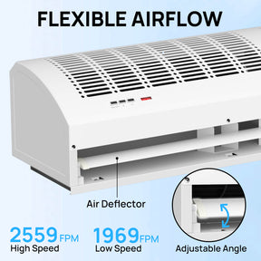 (Open Box) Air Curtain for Doors with Magnetic Door Switch