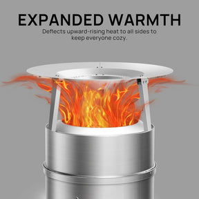 Fireside Pluto R19 Heat Deflector, for 19/19.5in Firepit