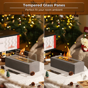 [Discontinued] Cement Tabletop Fire Pit - Cement Gray