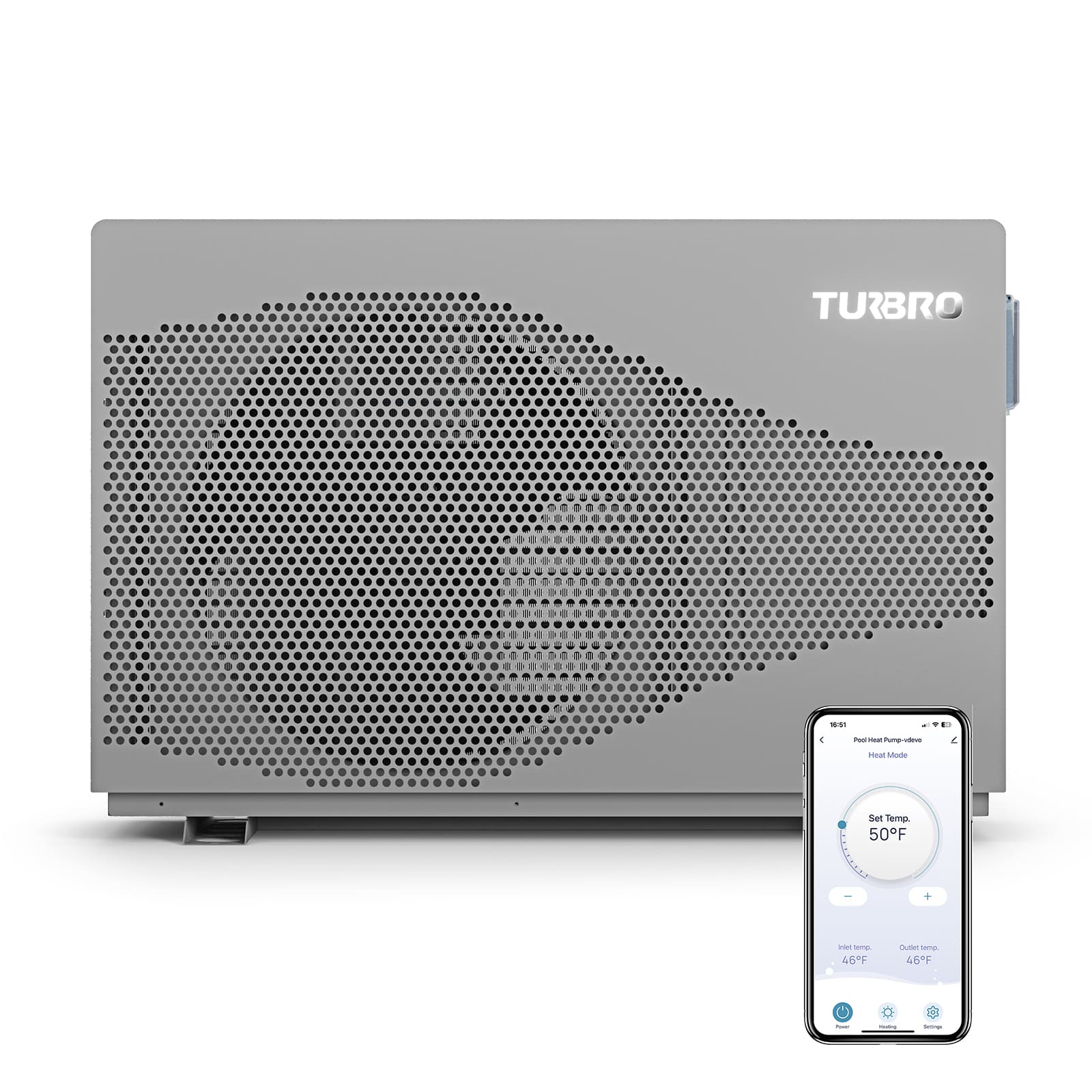 (Open Box) Beluga Inverter Pool Heat Pump, 33K/58K/100K BTU