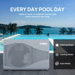 (Open Box) Beluga Inverter Pool Heat Pump, 33K/58K/100K BTU
