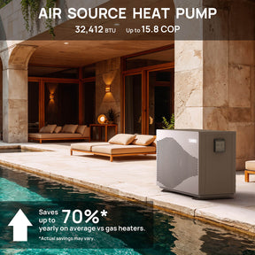 (Open Box) Beluga Inverter Pool Heat Pump, 33K/58K/100K BTU