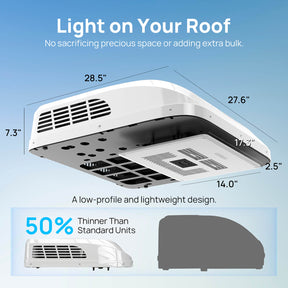 Greenland 9,000 BTU 12V DC Inverter Rooftop RV Air Conditioner