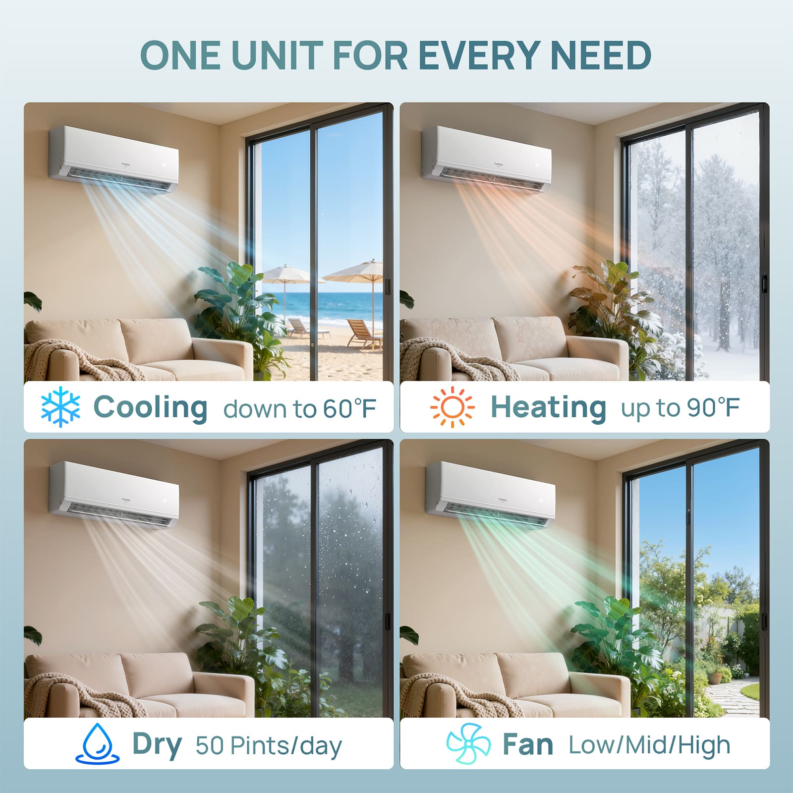 Lapland 18,000 BTU Single Zone Mini Split AC (R32)