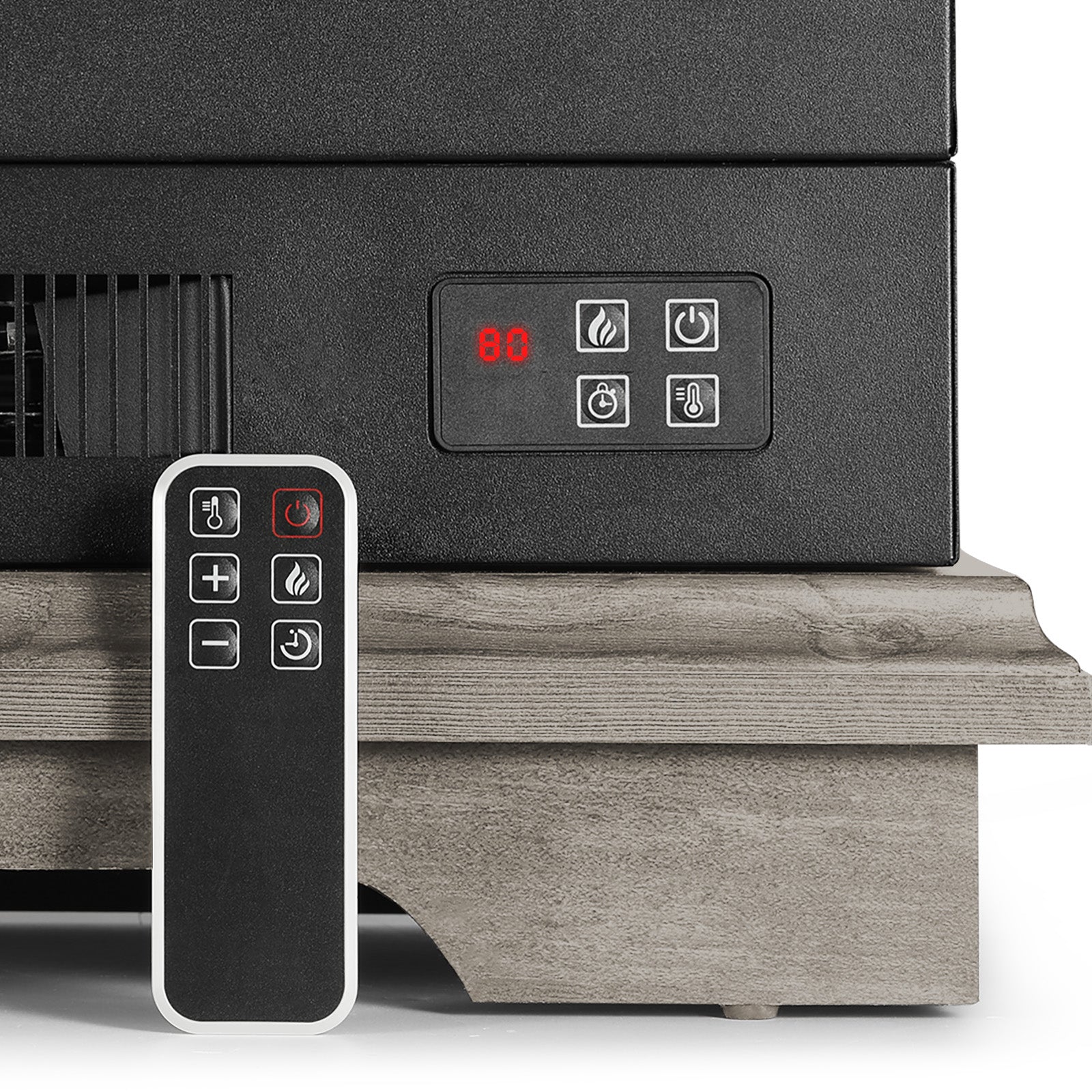 [Discontinued] Firelake FL27-GW Electric Fireplace Heater With Mantel