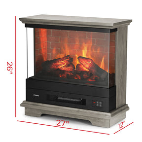 [Discontinued] Firelake FL27-GW Electric Fireplace Heater With Mantel