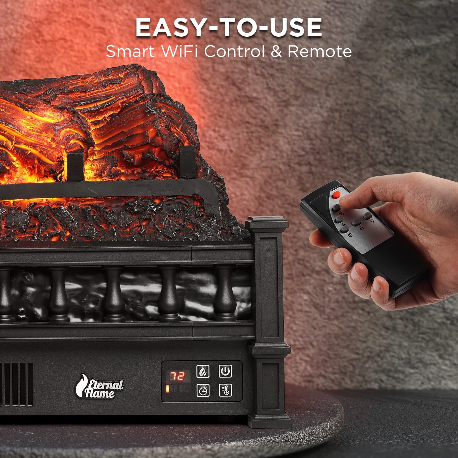 (Open Box) Eternal Flame EF23-PB Electric Fireplace Logs