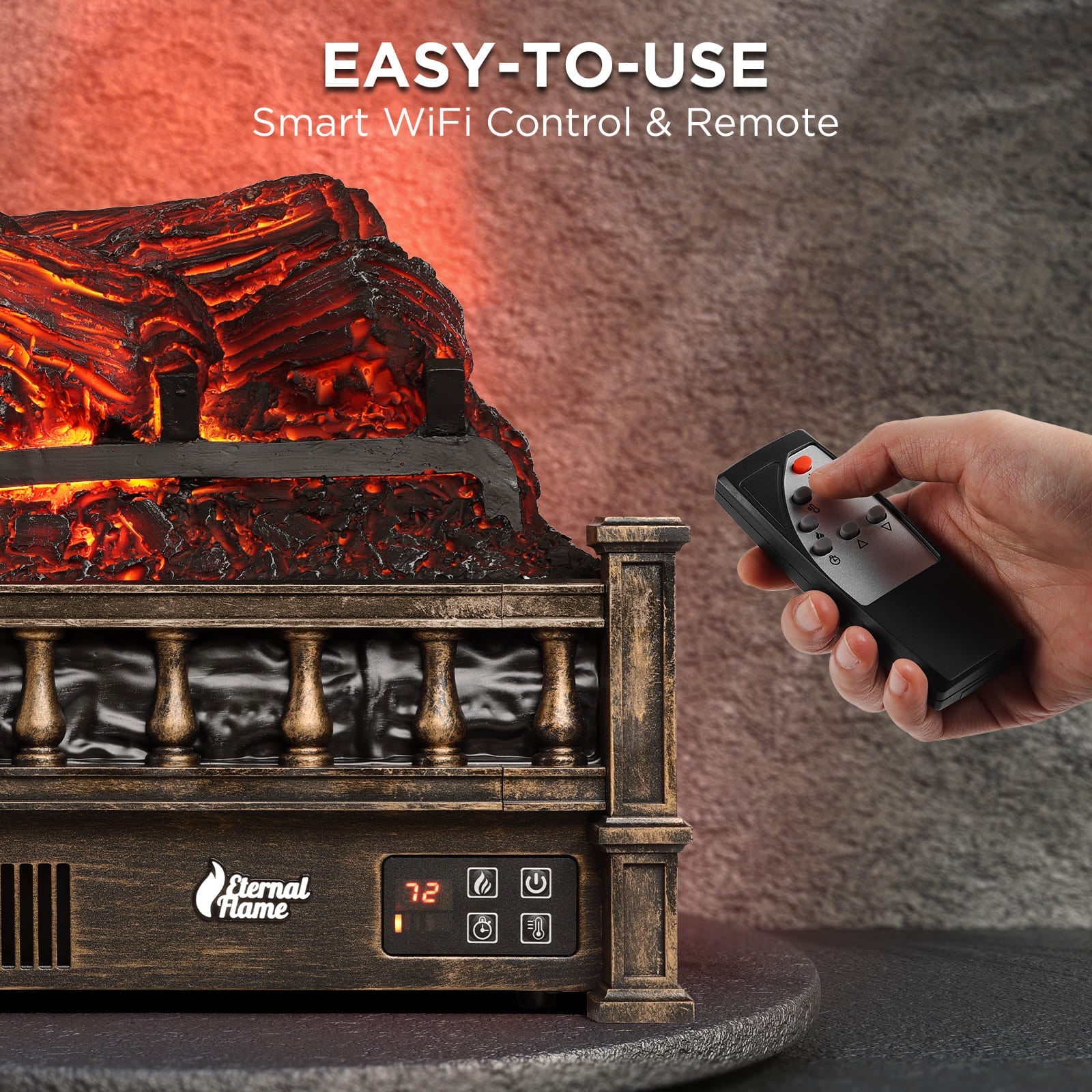 (Open Box) Eternal Flame EF23-PB Electric Fireplace Logs