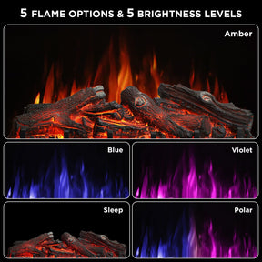 Eternal Flame EF26-LG Smart Electric Fireplace Logs, WiFi Enabled