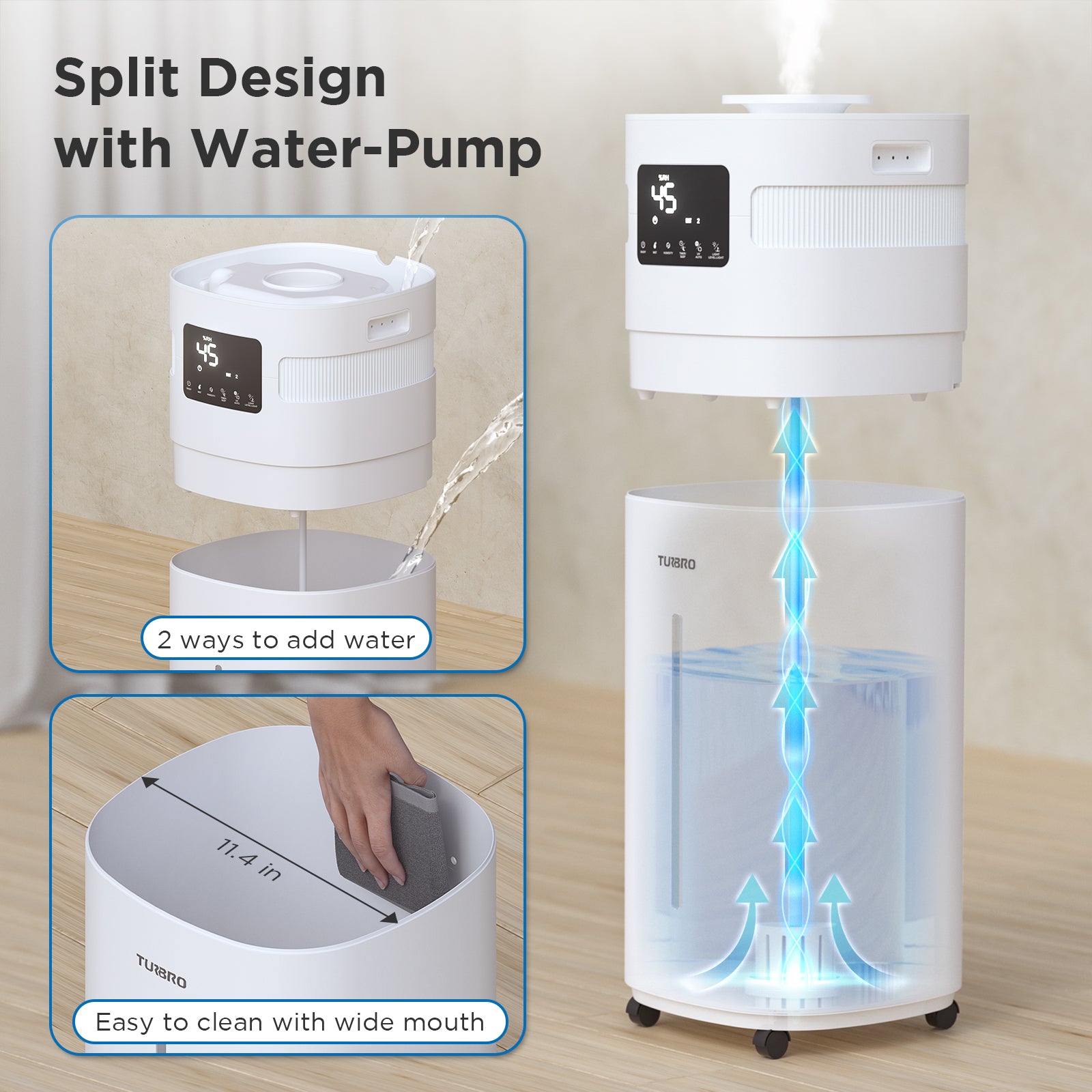 (Open Box) Greenland 5.3Gal Commercial Humidifier for Large Rooms, WiFi Enabled