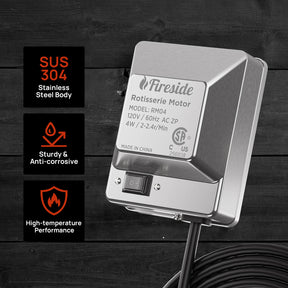 [Discontinued] Universal Stainless Steel Grill Rotisserie Motor